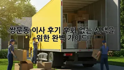 쌍문동 이사 후기: 후회 없는 선택을 위한 완벽 가이드