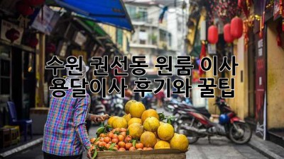 수원 권선동 원룸 이사? 용달이사 후기와 꿀팁!
