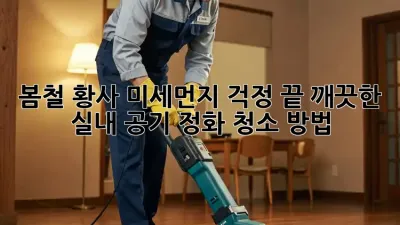 봄철 황사, 미세먼지 걱정 끝! 깨끗한 실내 공기 정화 청소 방법
