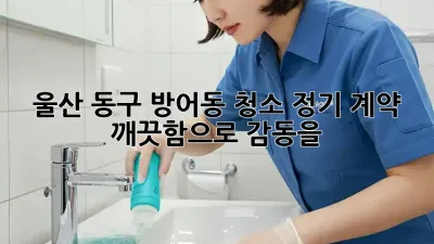 울산 동구 방어동 청소 정기 계약 🌟 깨끗함으로 감동을!
